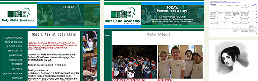 Website Design for Holy Child Academy in Drexil Hill PA
